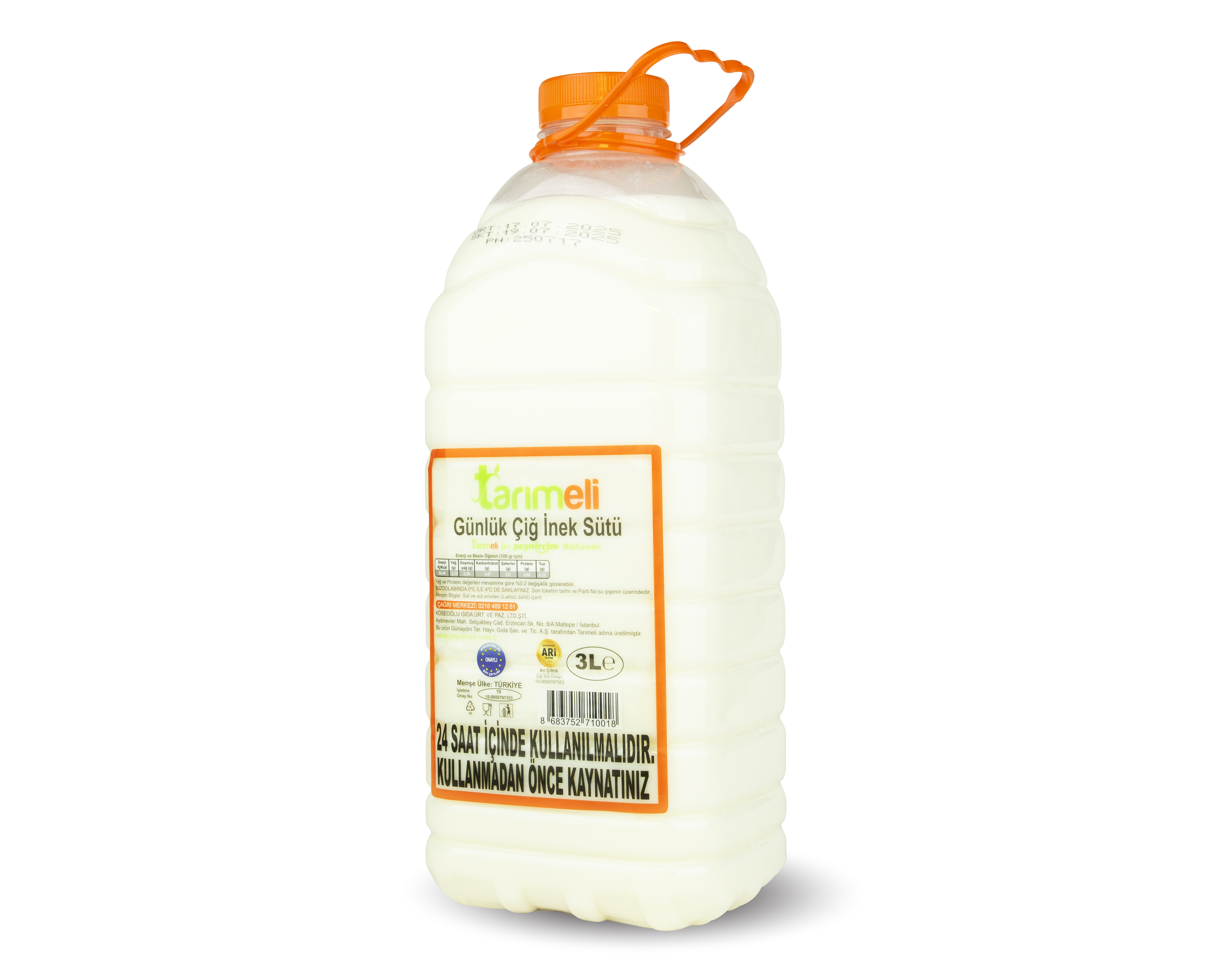 TARIMELI GUNLUK SUT 3LT.